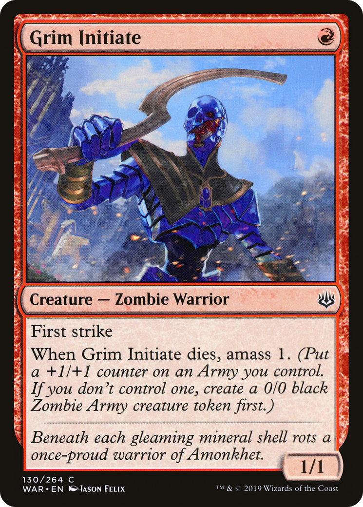 Grim Initiate (WAR-130) - War of the Spark Foil - Premium MTG Single from Wizards of the Coast - Just $0.17! Shop now at Game Crave Tournament Store
