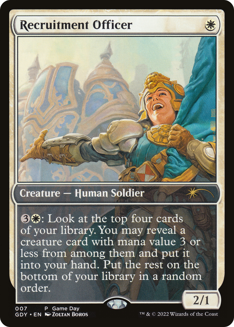 Recruitment Officer (GDY-007) - Game Day Promos - Premium MTG Single from Wizards of the Coast - Just $0.09! Shop now at Game Crave Tournament Store