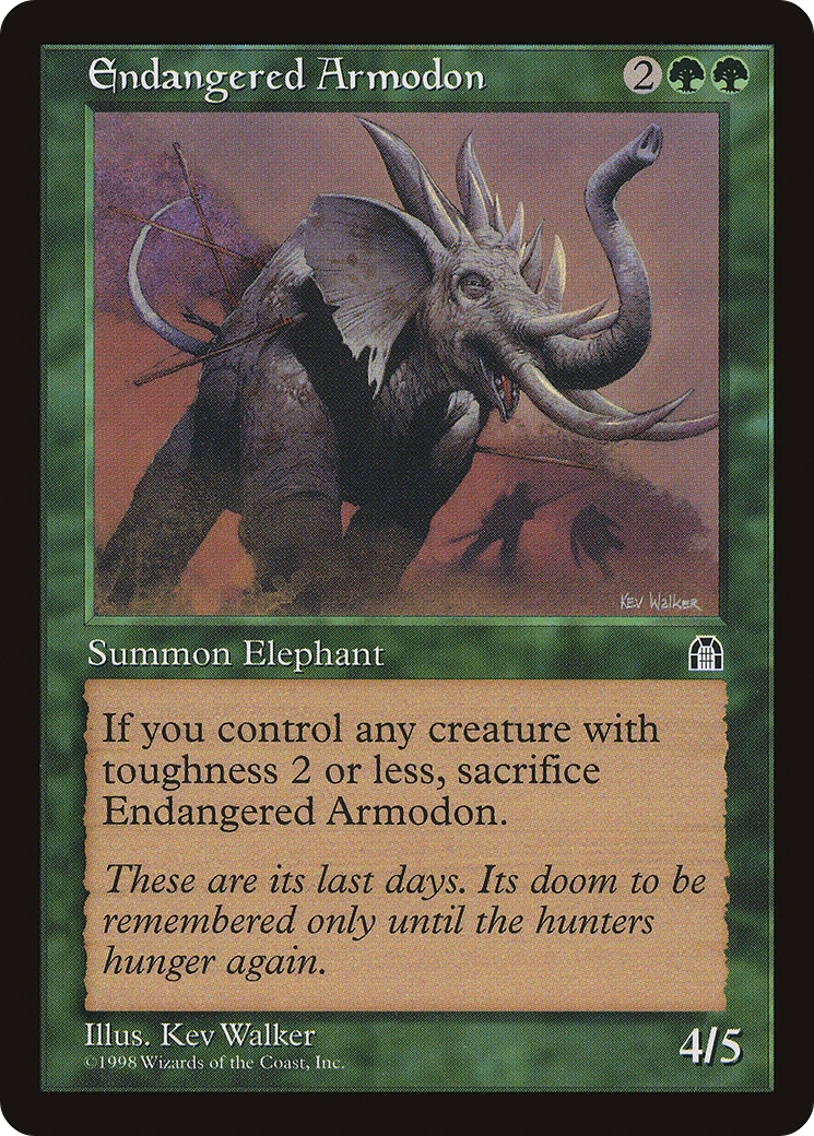 Endangered Armodon (STH-107) - Stronghold - Premium MTG Single from Wizards of the Coast - Just $0.08! Shop now at Game Crave Tournament Store