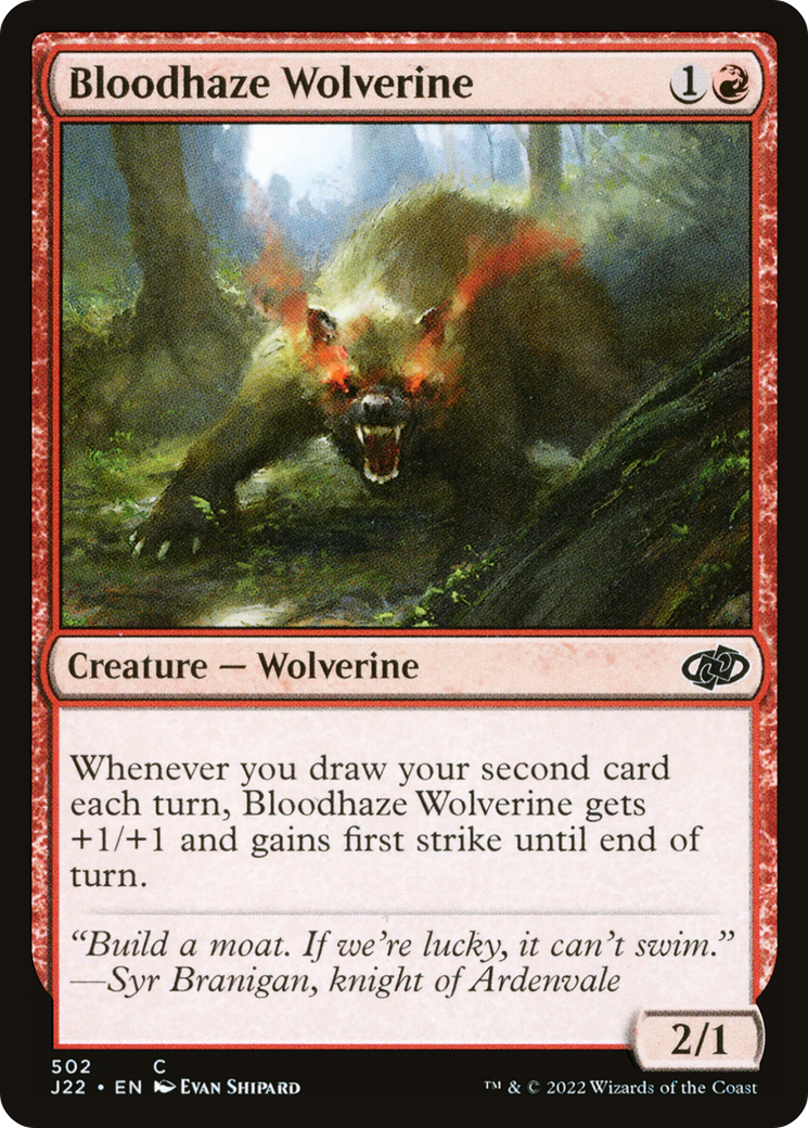 Bloodhaze Wolverine (J22-502) - Jumpstart 2022 - Premium MTG Single from Wizards of the Coast - Just $0.08! Shop now at Game Crave Tournament Store