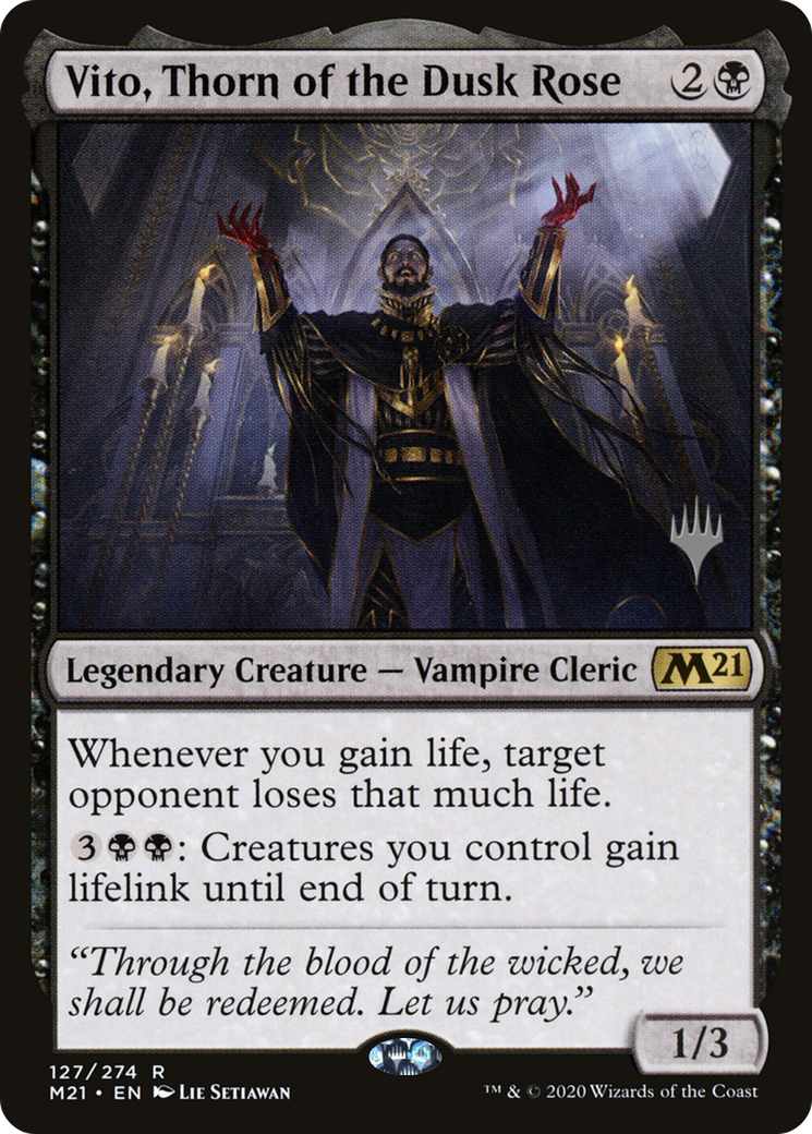 Vito, Thorn of the Dusk Rose (PM21-127P) - Core Set 2021 Promos - Premium MTG Single from Wizards of the Coast - Just $6.32! Shop now at Game Crave Tournament Store