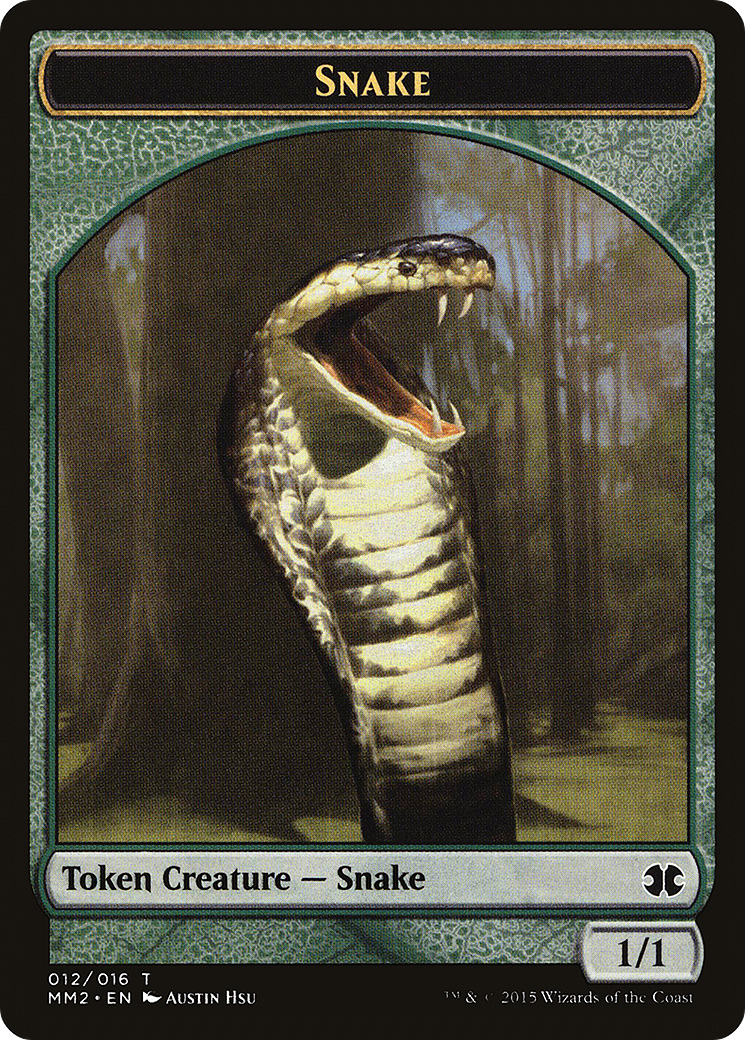 Snake (TMM2-012) - Modern Masters 2015 Tokens - Premium MTG Single from Wizards of the Coast - Just $0.10! Shop now at Game Crave Tournament Store