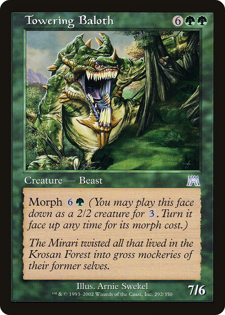 Towering Baloth (ONS-292) - Onslaught - Premium MTG Single from Wizards of the Coast - Just $0.08! Shop now at Game Crave Tournament Store