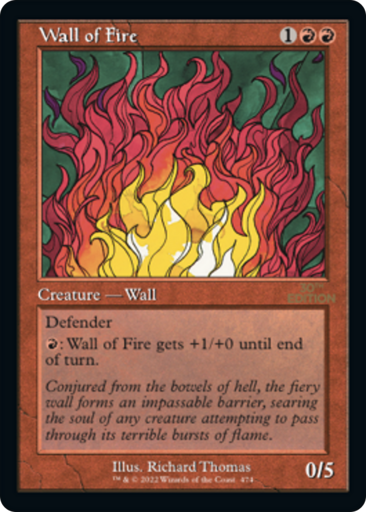 Wall of Fire (30A-474) - 30th Anniversary Edition - Premium MTG Single from Wizards of the Coast - Just $6! Shop now at Game Crave Tournament Store