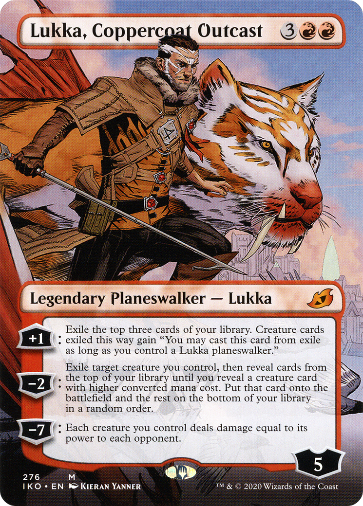 Lukka, Coppercoat Outcast (IKO-276) - Ikoria: Lair of Behemoths (Borderless) - Premium MTG Single from Wizards of the Coast - Just $0.13! Shop now at Game Crave Tournament Store