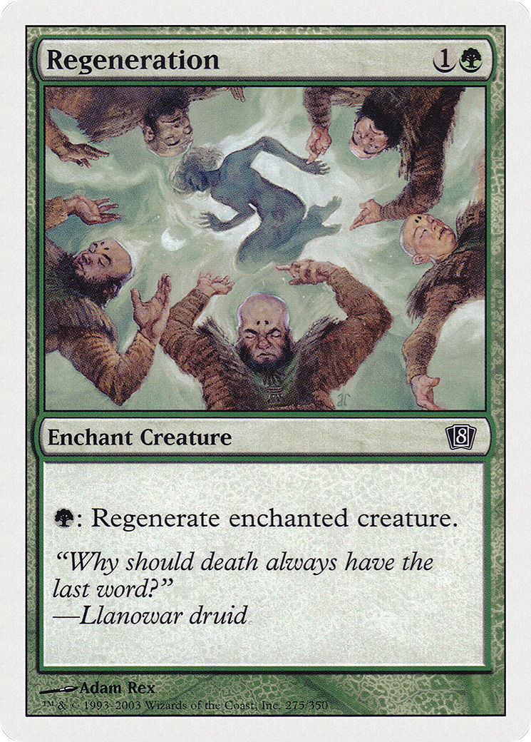 Regeneration (8ED-275) - Eighth Edition - Premium MTG Single from Wizards of the Coast - Just $0.25! Shop now at Game Crave Tournament Store