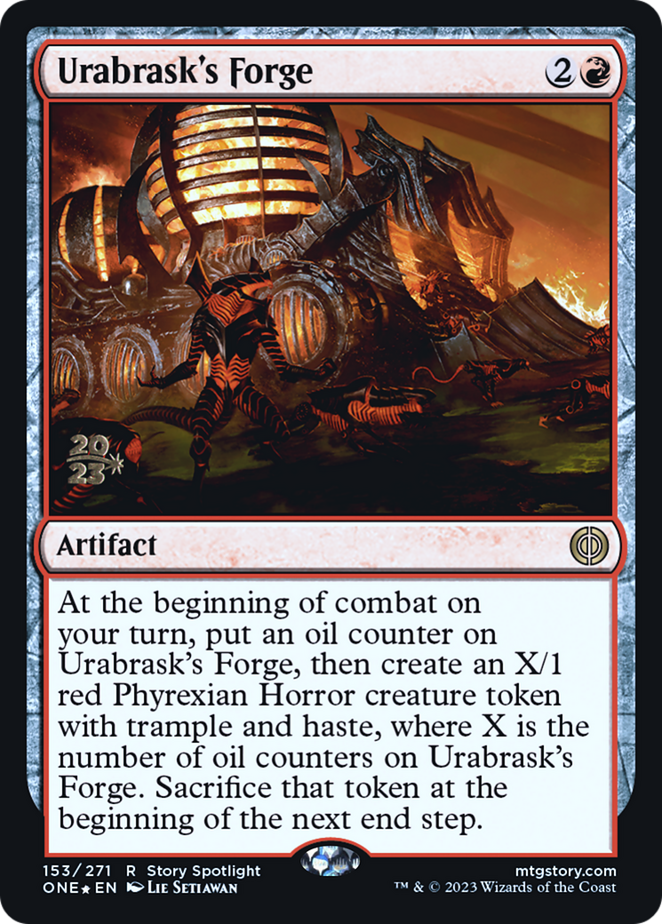 Urabrask's Forge (PONE-153S) - Phyrexia: All Will Be One Promos Foil - Premium MTG Single from Wizards of the Coast - Just $1.65! Shop now at Game Crave Tournament Store