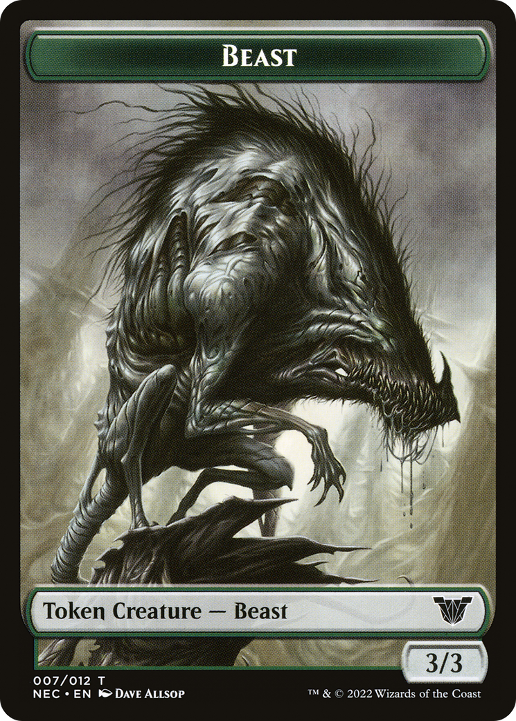 Beast (TNEC-007) - Neon Dynasty Commander Tokens - Premium MTG Single from Wizards of the Coast - Just $0! Shop now at Game Crave Tournament Store
