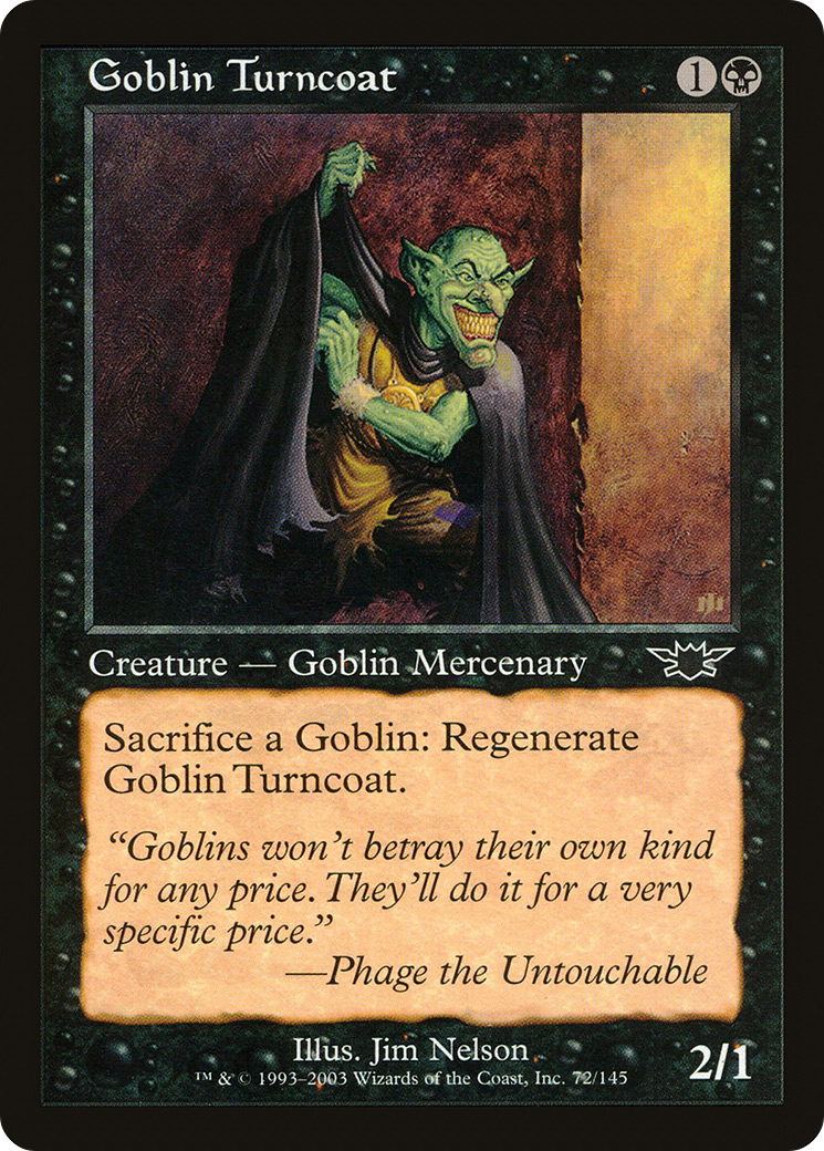 Goblin Turncoat (LGN-072) - Legions - Premium MTG Single from Wizards of the Coast - Just $0.08! Shop now at Game Crave Tournament Store
