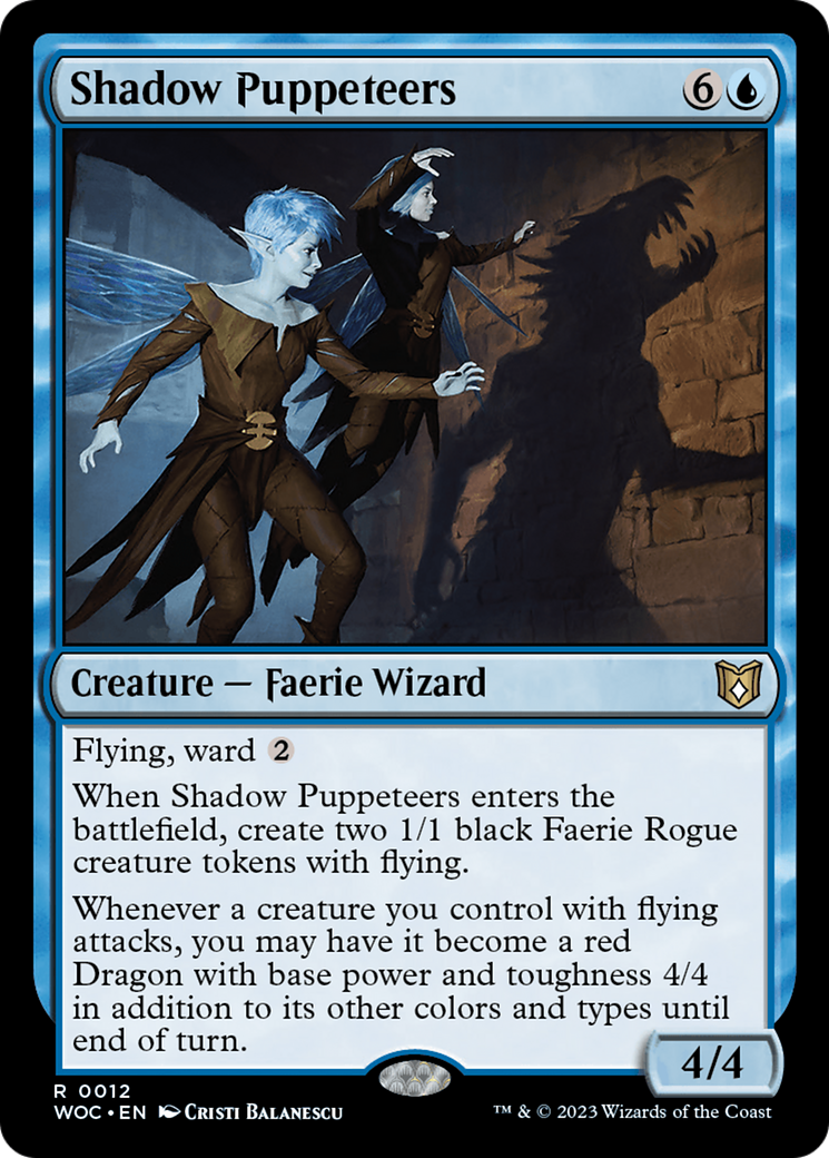 Shadow Puppeteers (WOC-012) - Wilds of Eldraine Commander Foil - Premium MTG Single from Wizards of the Coast - Just $0.24! Shop now at Game Crave Tournament Store