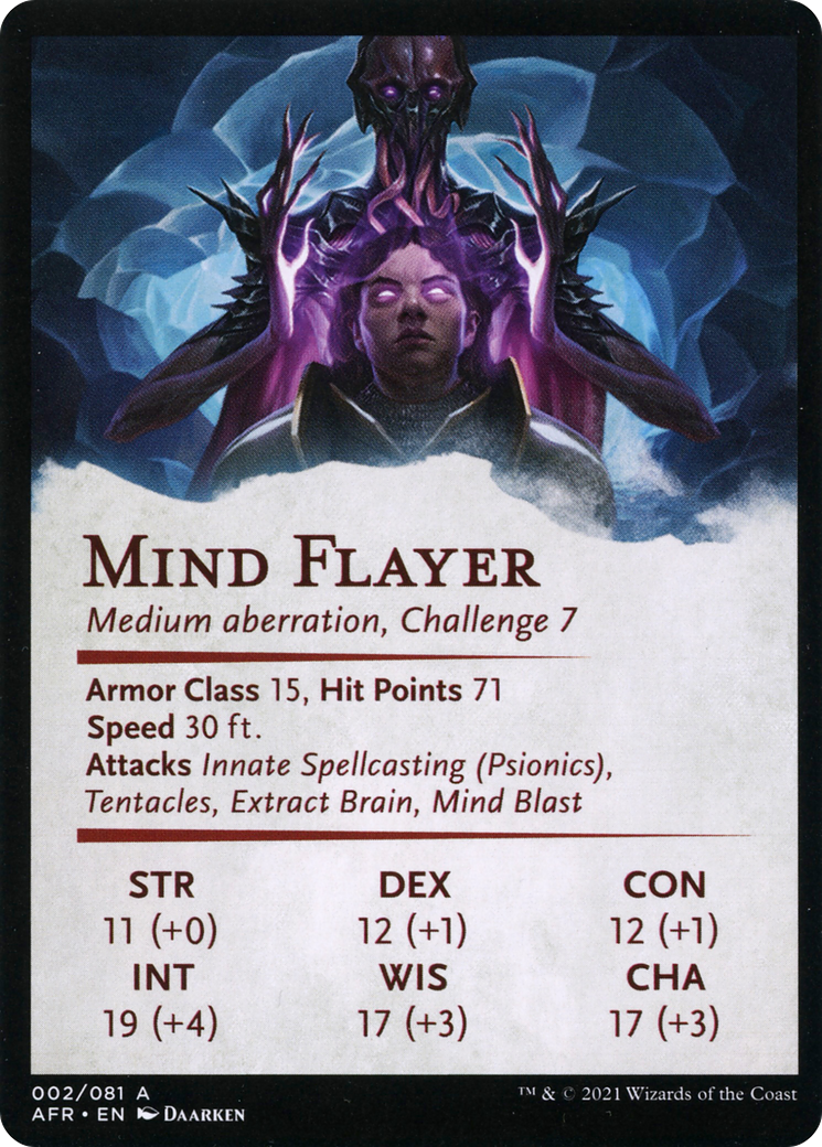 Mind Flayer // Mind Flayer (AAFR-002) - Adventures in the Forgotten Realms Art Series (Borderless) Foil - Premium MTG Single from Wizards of the Coast - Just $0! Shop now at Game Crave Tournament Store