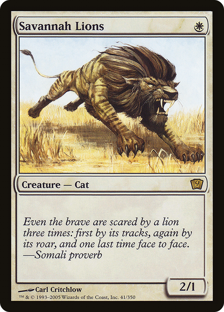 Savannah Lions (9ED-41★) - Ninth Edition Foil - Premium MTG Single from Wizards of the Coast - Just $0.95! Shop now at Game Crave Tournament Store