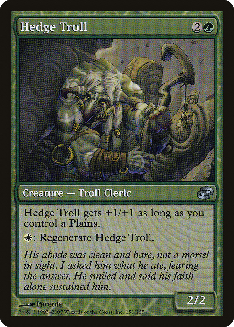 Hedge Troll (PLC-151) - Planar Chaos: (colorshifted) Foil - Premium MTG Single from Wizards of the Coast - Just $0.12! Shop now at Game Crave Tournament Store