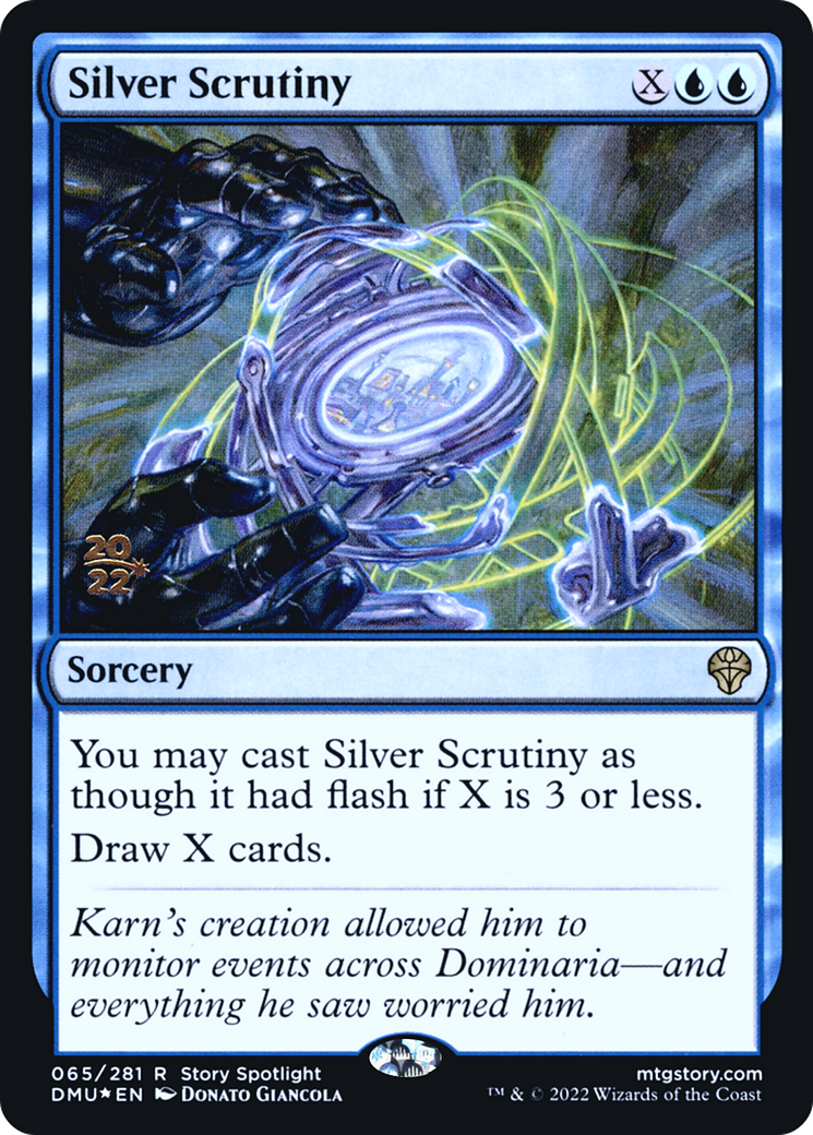 Silver Scrutiny (PDMU-65S) - Dominaria United Promos Foil - Premium MTG Single from Wizards of the Coast - Just $0.32! Shop now at Game Crave Tournament Store