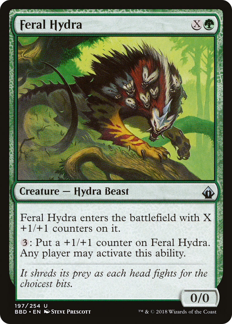 Feral Hydra (BBD-197) - Battlebond - Premium MTG Single from Wizards of the Coast - Just $0.24! Shop now at Game Crave Tournament Store