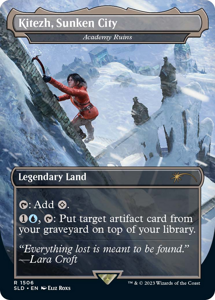 Academy Ruins (SLD-1506) - Secret Lair Drop / Kitezh, Sunken City (Borderless) Foil - Premium MTG Single from Wizards of the Coast - Just $4.87! Shop now at Game Crave Tournament Store