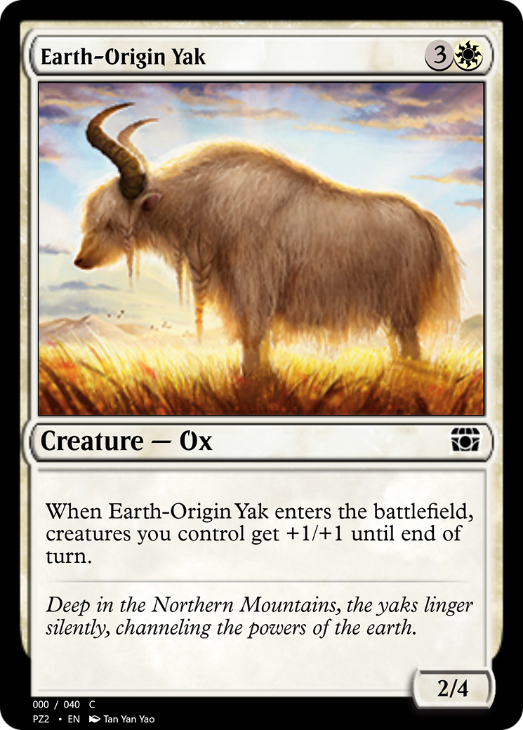 Earth-Origin Yak (PZ2-70821) - Treasure Chest Foil - Premium MTG Single from Wizards of the Coast - Just $0! Shop now at Game Crave Tournament Store