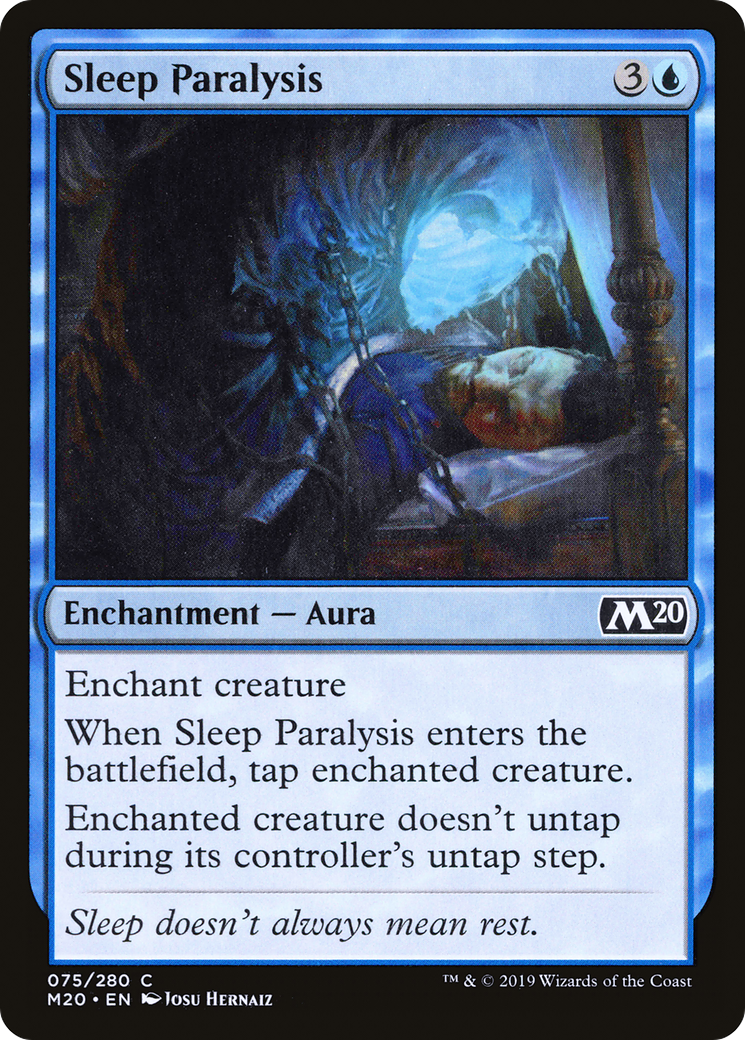 Sleep Paralysis (M20-075) - Core Set 2020 - Premium MTG Single from Wizards of the Coast - Just $0.25! Shop now at Game Crave Tournament Store