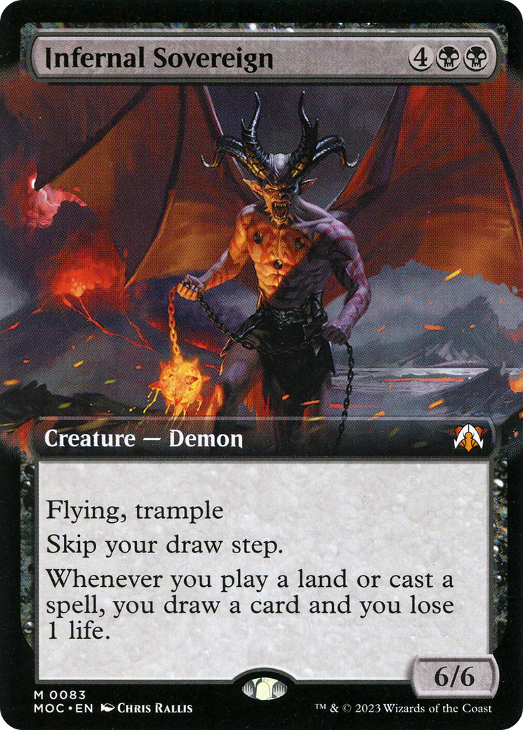 Infernal Sovereign (MOC-083) - March of the Machine Commander: (Extended Art) - Premium MTG Single from Wizards of the Coast - Just $0.58! Shop now at Game Crave Tournament Store
