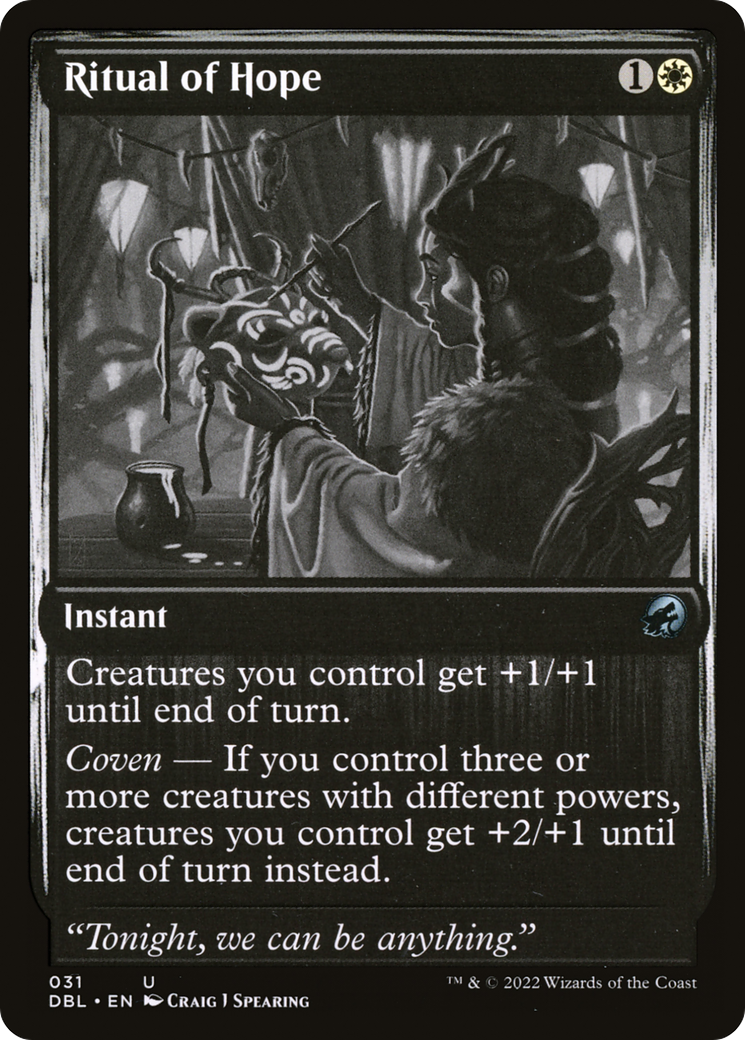 Ritual of Hope (DBL-031) - Innistrad: Double Feature Foil - Premium MTG Single from Wizards of the Coast - Just $0.08! Shop now at Game Crave Tournament Store