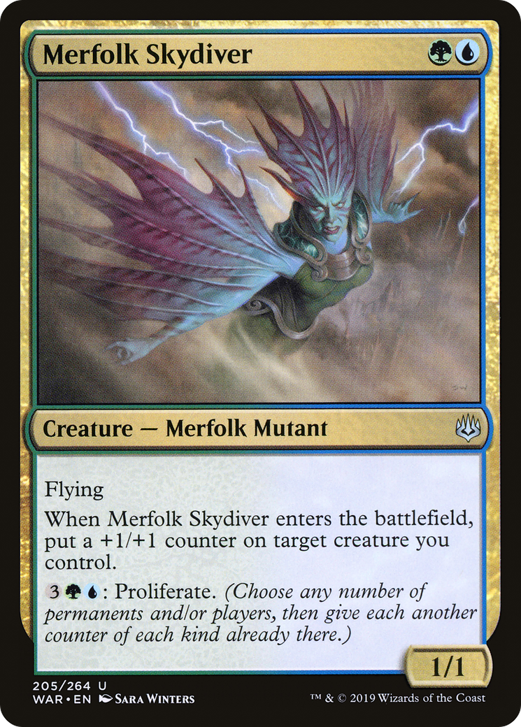 Merfolk Skydiver (WAR-205) - War of the Spark - Premium MTG Single from Wizards of the Coast - Just $0.08! Shop now at Game Crave Tournament Store