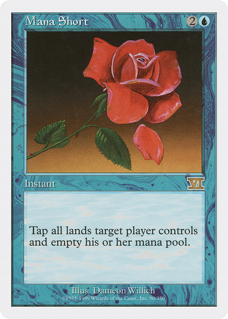 Mana Short (6ED-080) - Classic Sixth Edition - Premium MTG Single from Wizards of the Coast - Just $1.68! Shop now at Game Crave Tournament Store