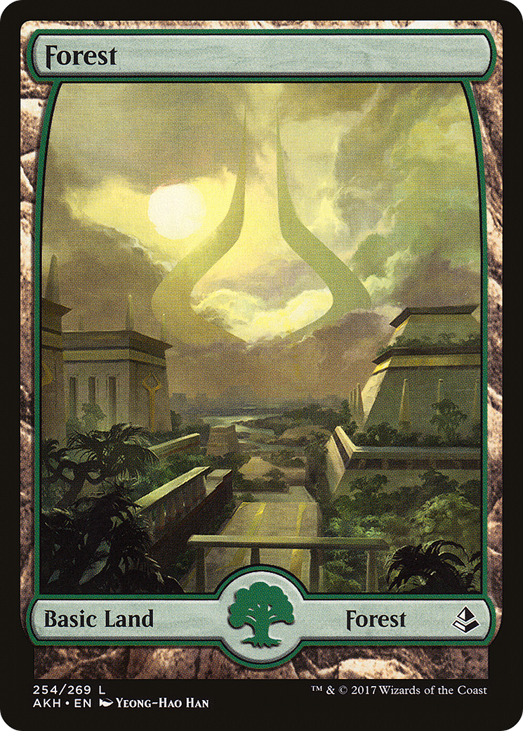 Forest (AKH-254) - Amonkhet Foil - Premium MTG Single from Wizards of the Coast - Just $0.95! Shop now at Game Crave Tournament Store