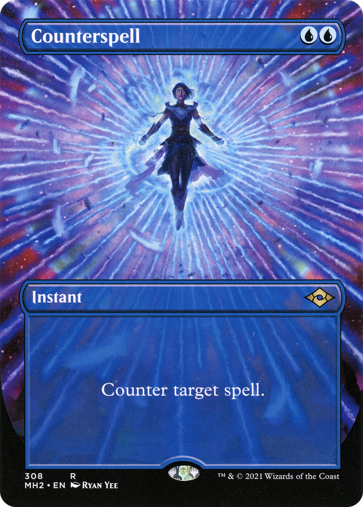 Counterspell (MH2-308) - Modern Horizons 2 (Borderless) Foil - Premium MTG Single from Wizards of the Coast - Just $7.48! Shop now at Game Crave Tournament Store