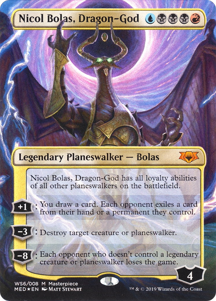 Nicol Bolas, Dragon-God (MED-WS6) - Mythic Edition (Borderless) Foil - Premium MTG Single from Wizards of the Coast - Just $7.27! Shop now at Game Crave Tournament Store