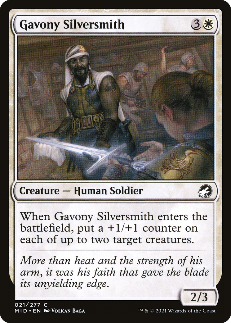 Gavony Silversmith (MID-021) - Innistrad: Midnight Hunt - Premium MTG Single from Wizards of the Coast - Just $0.08! Shop now at Game Crave Tournament Store
