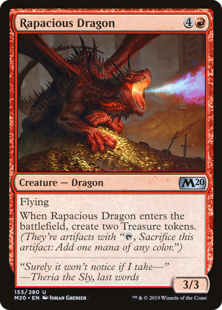 Rapacious Dragon (M20-153) - Core Set 2020 - Premium MTG Single from Wizards of the Coast - Just $0.08! Shop now at Game Crave Tournament Store