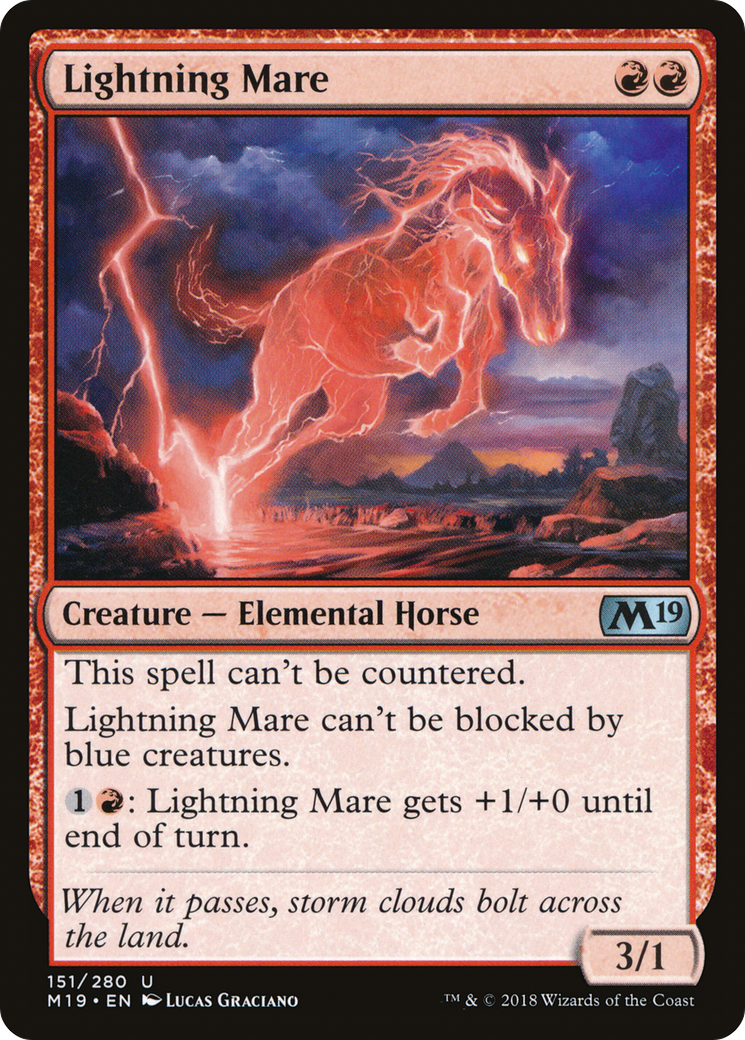 Lightning Mare (M19-151) - Core Set 2019 - Premium MTG Single from Wizards of the Coast - Just $0.08! Shop now at Game Crave Tournament Store