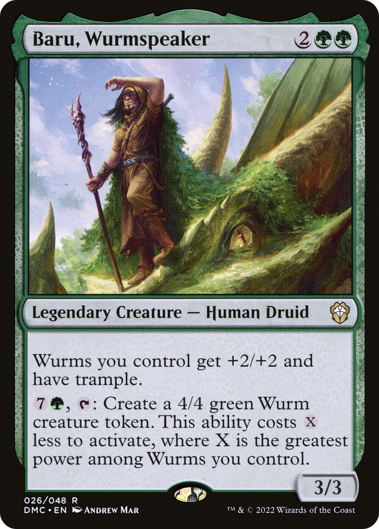 Baru, Wurmspeaker (DMC-026) - Dominaria United Commander - Premium MTG Single from Wizards of the Coast - Just $0.35! Shop now at Game Crave Tournament Store