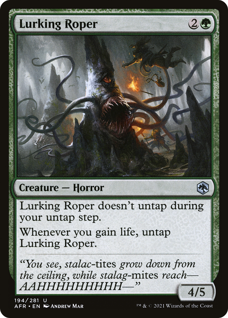 Lurking Roper (AFR-194) - Adventures in the Forgotten Realms Foil - Premium MTG Single from Wizards of the Coast - Just $0.08! Shop now at Game Crave Tournament Store