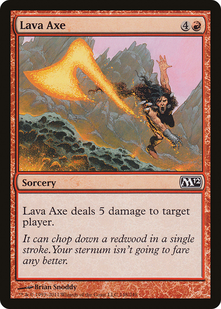 Lava Axe (M12-148) - Magic 2012 Foil - Premium MTG Single from Wizards of the Coast - Just $0.08! Shop now at Game Crave Tournament Store