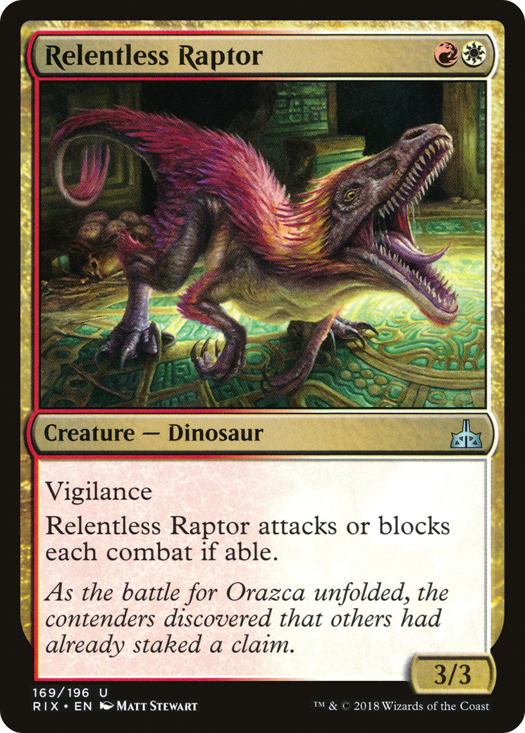 Relentless Raptor (RIX-169) - Rivals of Ixalan Foil - Premium MTG Single from Wizards of the Coast - Just $0.37! Shop now at Game Crave Tournament Store