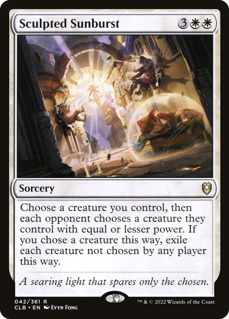 Sculpted Sunburst (CLB-042) - Commander Legends: Battle for Baldur's Gate Foil - Premium MTG Single from Wizards of the Coast - Just $0.08! Shop now at Game Crave Tournament Store