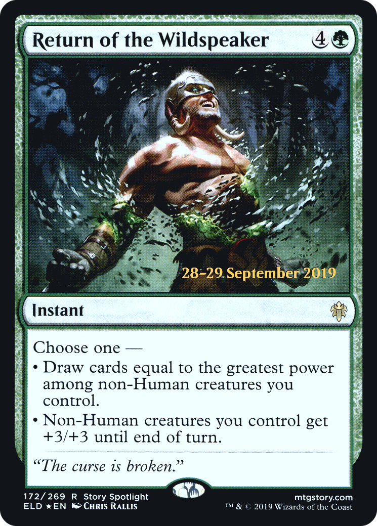 Return of the Wildspeaker (PELD-172S) - Throne of Eldraine Promos Foil - Premium MTG Single from Wizards of the Coast - Just $3.28! Shop now at Game Crave Tournament Store