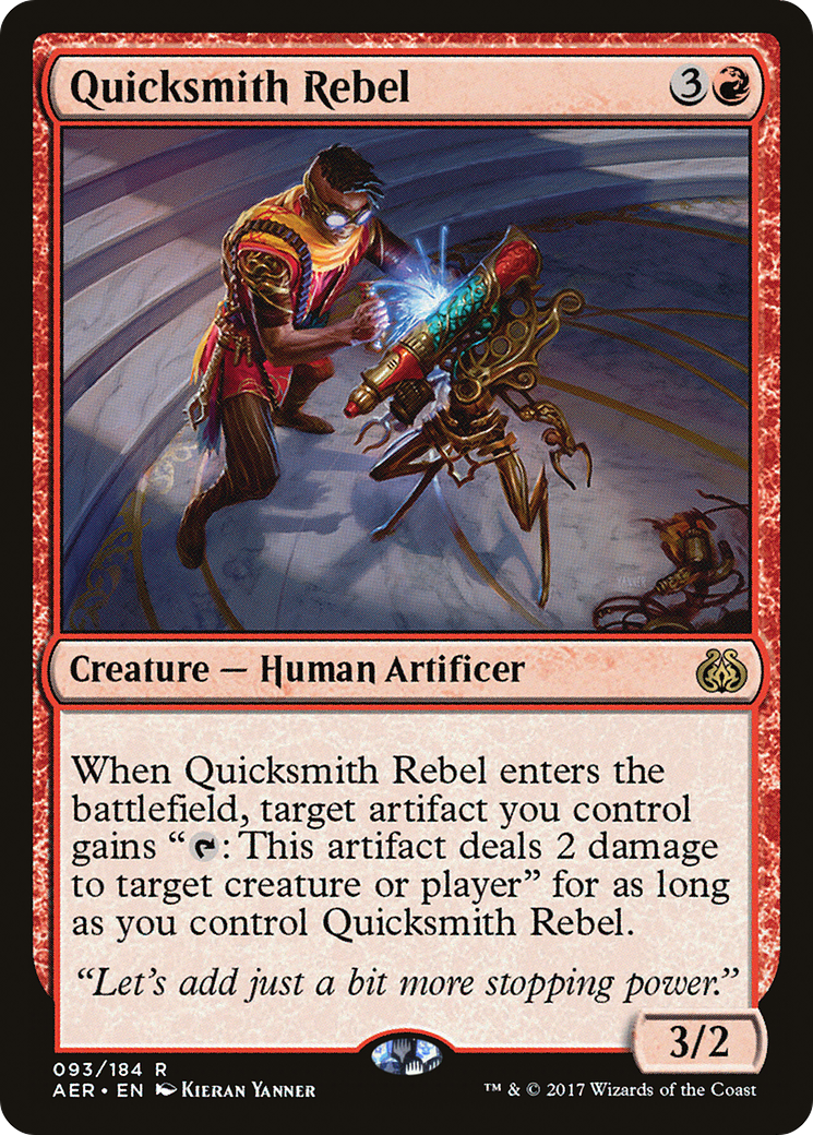 Quicksmith Rebel (AER-093) - Aether Revolt Foil - Premium MTG Single from Wizards of the Coast - Just $0.10! Shop now at Game Crave Tournament Store