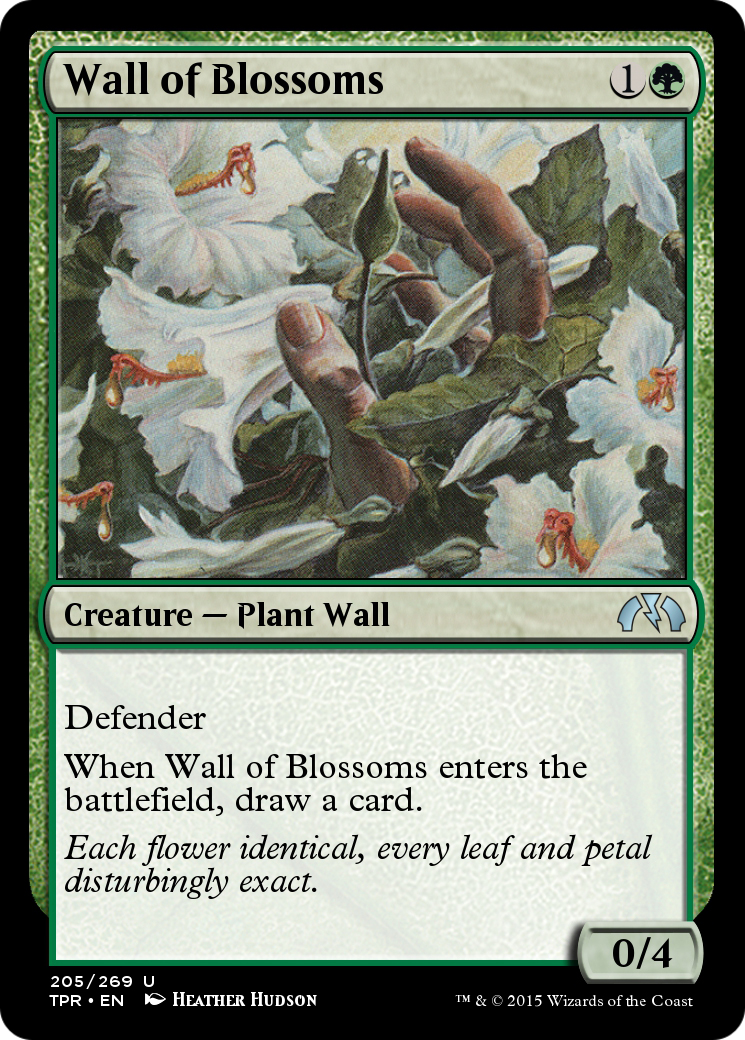 Wall of Blossoms (TPR-205) - Tempest Remastered - Premium MTG Single from Wizards of the Coast - Just $0! Shop now at Game Crave Tournament Store