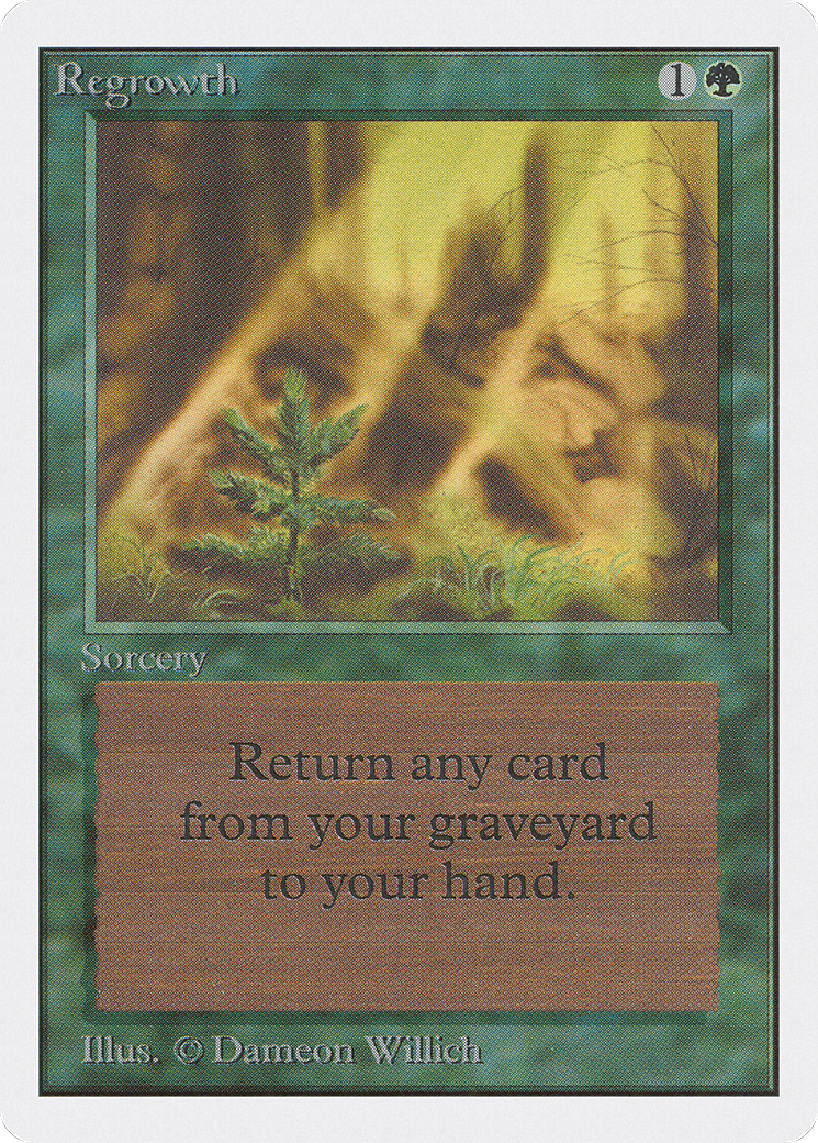 Regrowth (2ED-215) - Unlimited Edition - Premium MTG Single from Wizards of the Coast - Just $11.38! Shop now at Game Crave Tournament Store