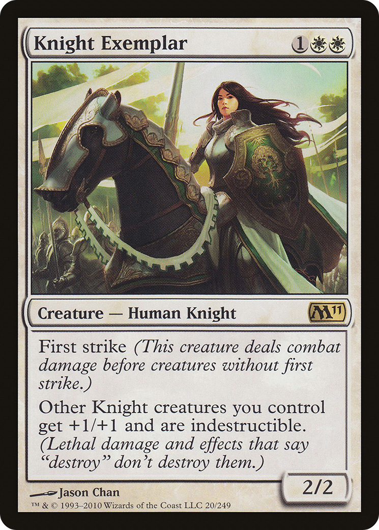 Knight Exemplar (M11-020) - Magic 2011 Foil - Premium MTG Single from Wizards of the Coast - Just $2.32! Shop now at Game Crave Tournament Store