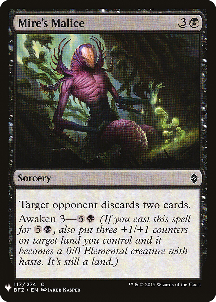 Mire's Malice (MB1-715) - Mystery Booster - Premium MTG Single from Wizards of the Coast - Just $0.25! Shop now at Game Crave Tournament Store