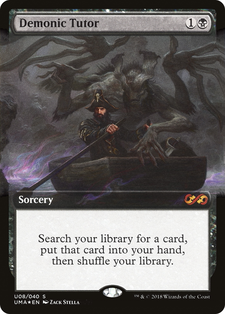 Demonic Tutor (PUMA-0U8) - Ultimate Box Topper: (Extended Art) Foil - Premium MTG Single from Wizards of the Coast - Just $67.42! Shop now at Game Crave Tournament Store