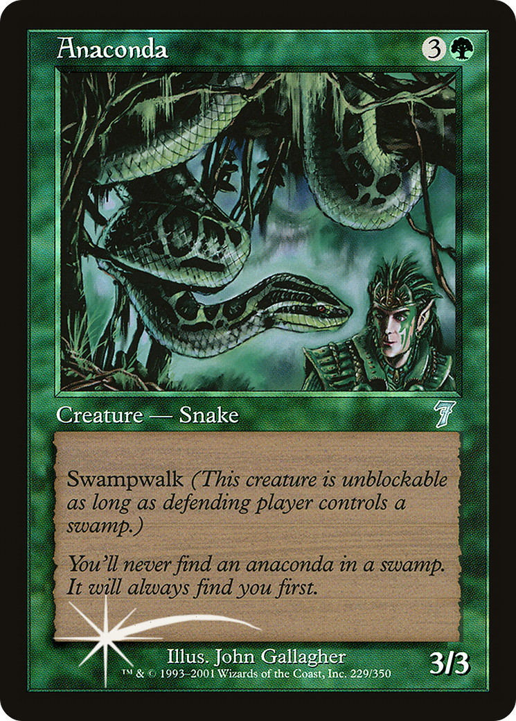 Anaconda (7ED-229★) - Seventh Edition Foil - Premium MTG Single from Wizards of the Coast - Just $1.38! Shop now at Game Crave Tournament Store