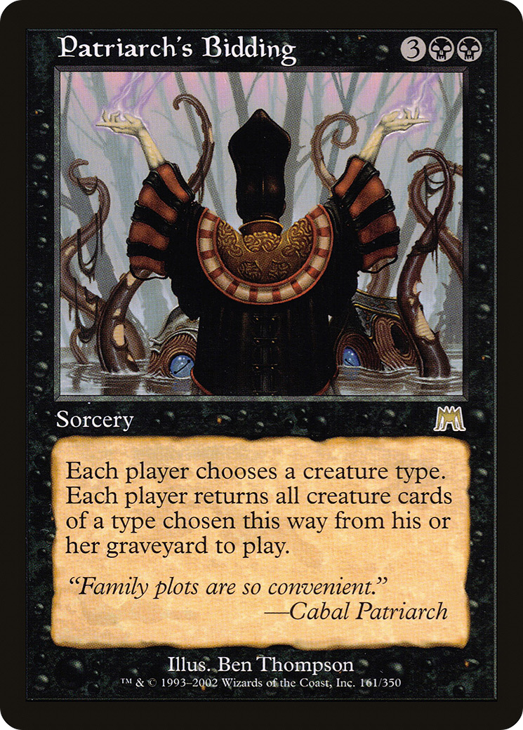 Patriarch's Bidding (ONS-161) - Onslaught - Premium MTG Single from Wizards of the Coast - Just $1.48! Shop now at Game Crave Tournament Store