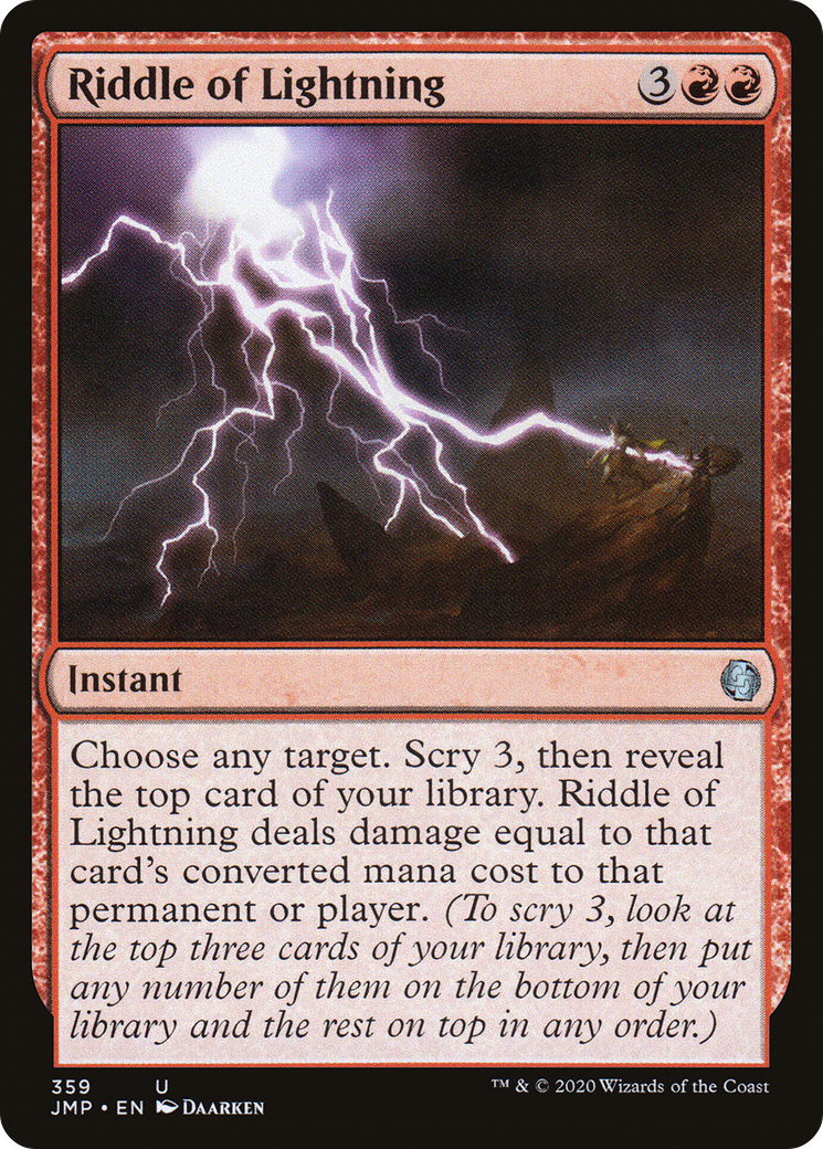 Riddle of Lightning (JMP-359) - Jumpstart - Premium MTG Single from Wizards of the Coast - Just $0.08! Shop now at Game Crave Tournament Store