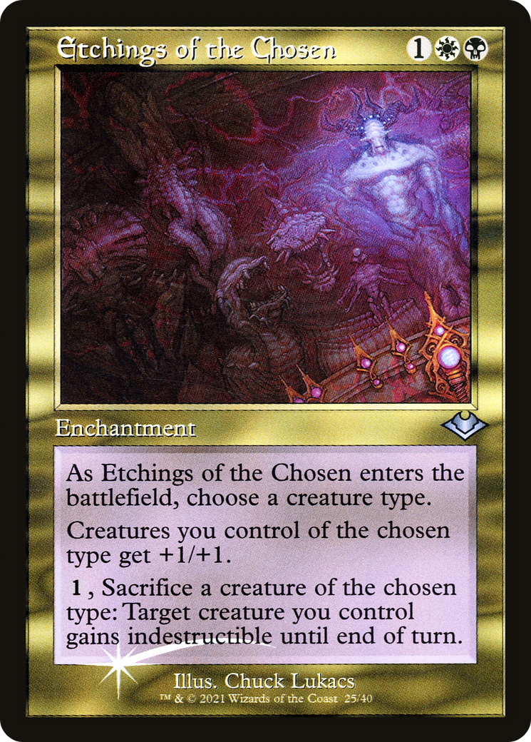 Etchings of the Chosen (H1R-025) - Modern Horizons 1 Timeshifts Foil - Premium MTG Single from Wizards of the Coast - Just $0.32! Shop now at Game Crave Tournament Store