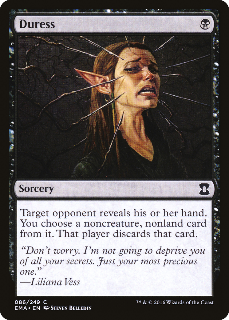 Duress (EMA-086) - Eternal Masters Foil - Premium MTG Single from Wizards of the Coast - Just $0.08! Shop now at Game Crave Tournament Store