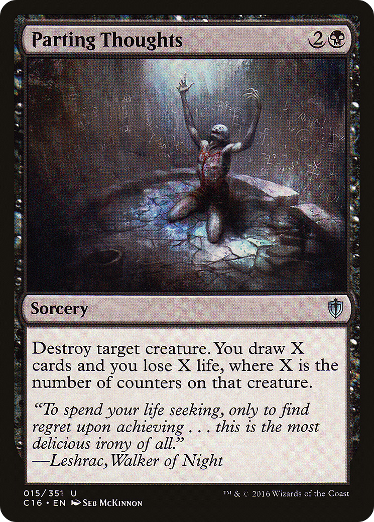 Parting Thoughts (C16-015) - Commander 2016 - Premium MTG Single from Wizards of the Coast - Just $0.08! Shop now at Game Crave Tournament Store